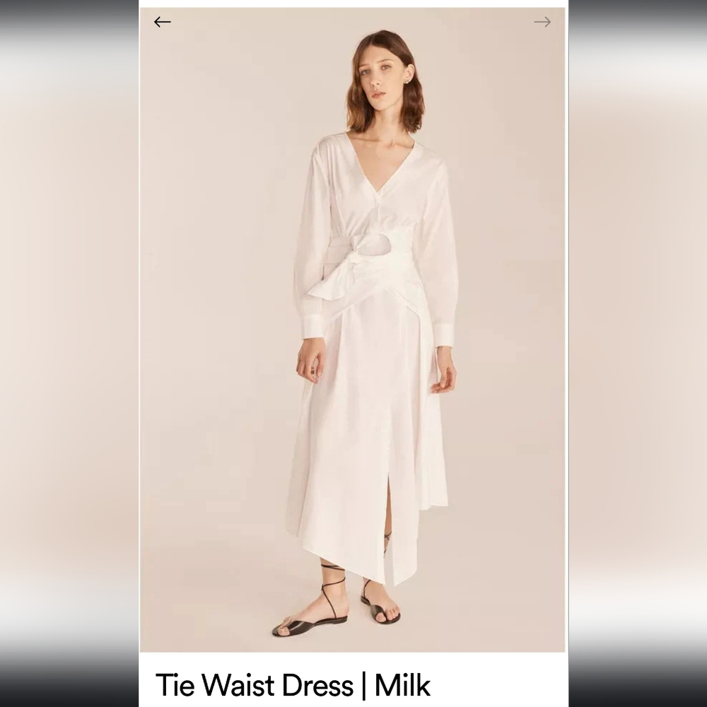 Rebecca Taylor White Tie Waist Dress